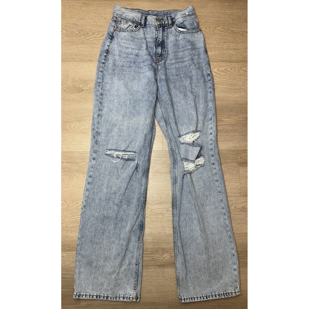 Dr Denim Jeans Echo Bleach Sky Ripped Blue 28x32 DrDenim Light Wash Distressed